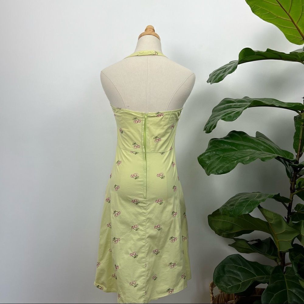 Vintage Embroidered Halter Cherry Dress - Picture 9 of 12